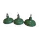 3 green industrial lampshade