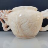Chinese decorative teapot dragon in cut stone
