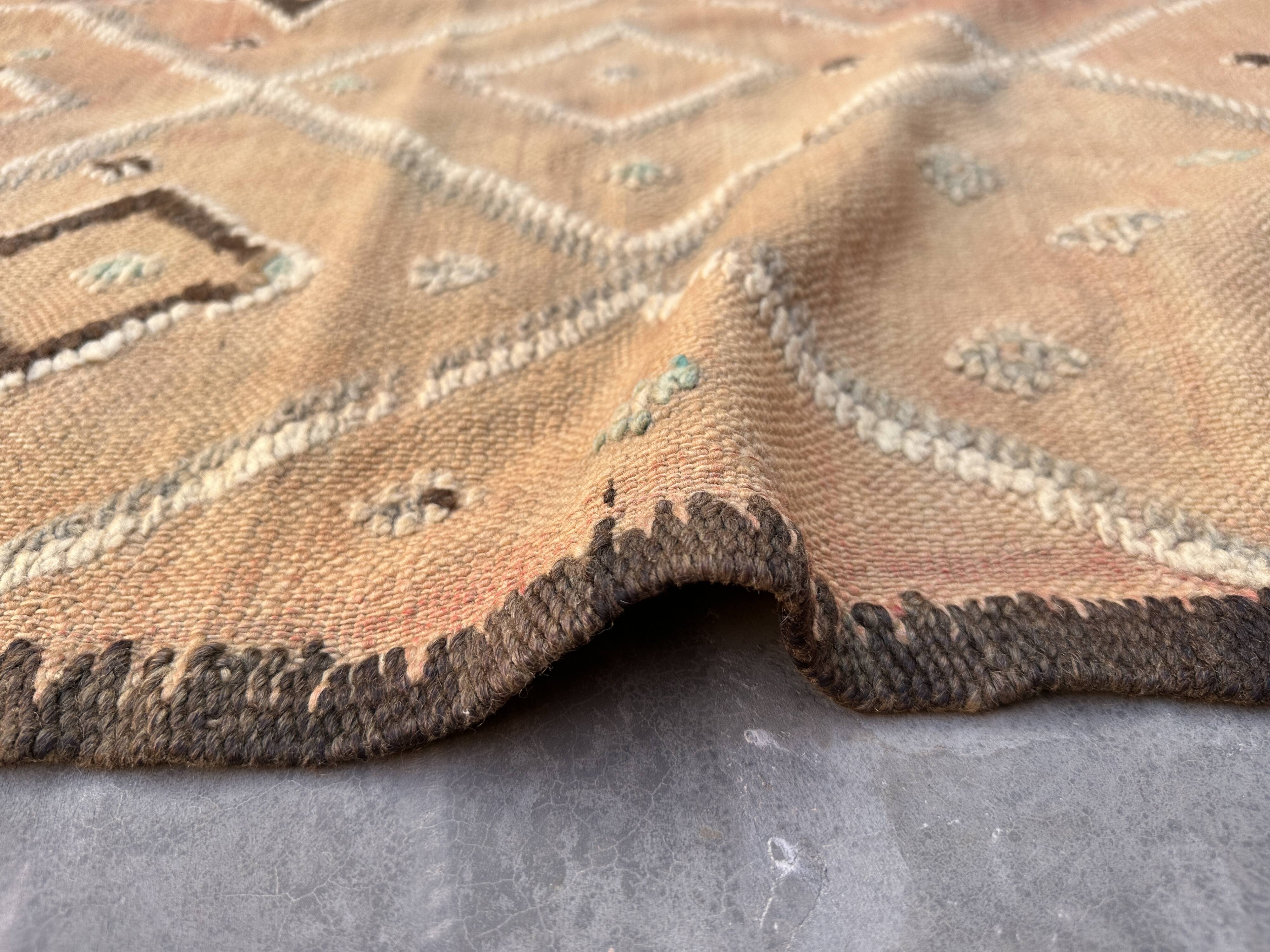 Kilim Boujad beige Berber rug - 157 x 326 cm