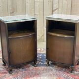 Pair of English oak bedside tables from the 1950s