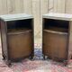 Pair of English oak bedside tables from the 1950s.