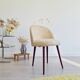 Chaise moumoute tonneau vintage pieds compas