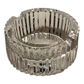Ashtray of the cristallerie de bayel France cut with two notches in perfect condition