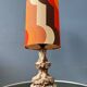 Space Age table lamp in orange ceramic West Germany Fat Lava