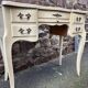 Vintage 1980s dressing table with Venetian mirror. Elegant makeup table.