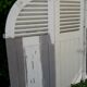 Curved shutters oak and fir H156xL245