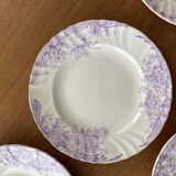 6 plates Longwy model Eglantine