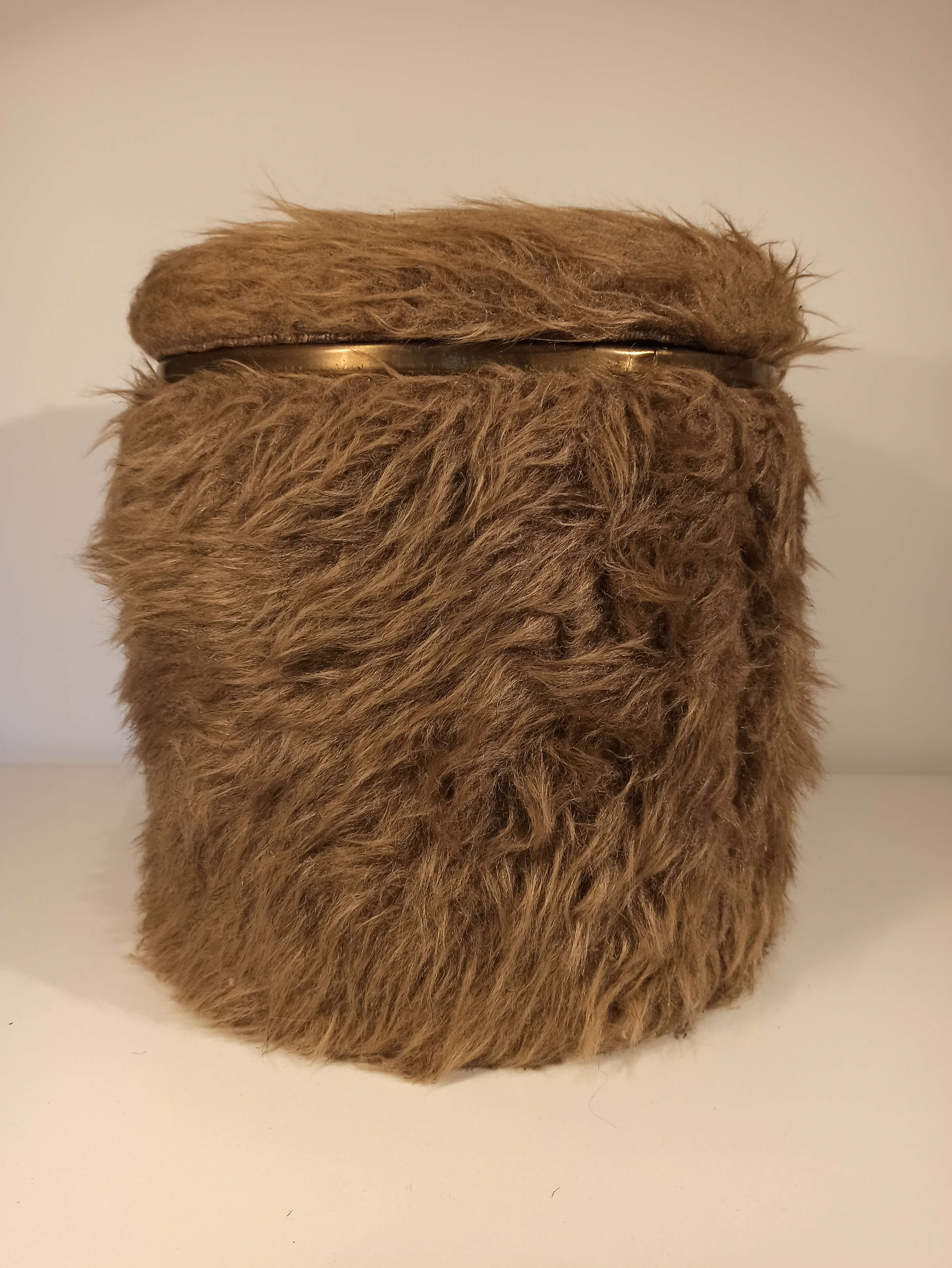 Ottoman stool chest storage in vintage moumoute 1960