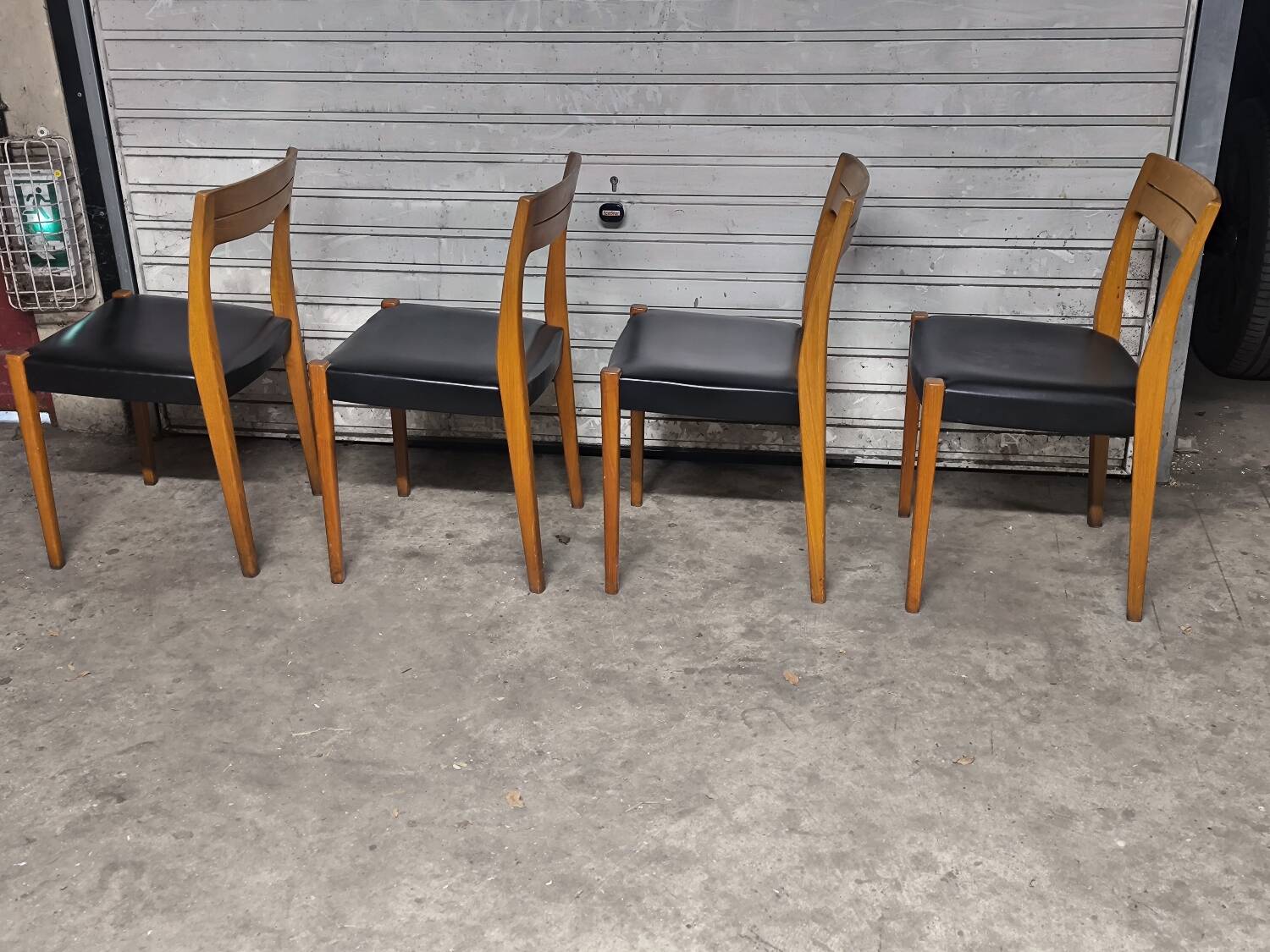 4 vintage Scandinavian teak chairs from the 1970s, Svegards Markaryd.