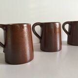 3 mugs grès du marais vintage