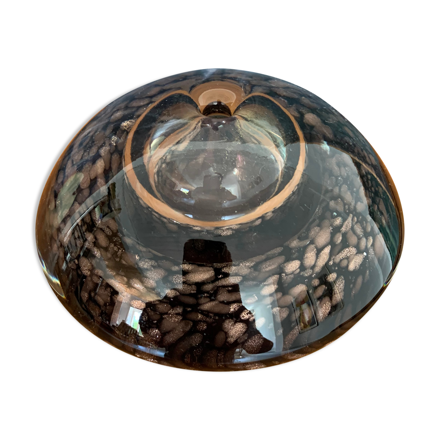 Murano inclusions paper paper press vase
