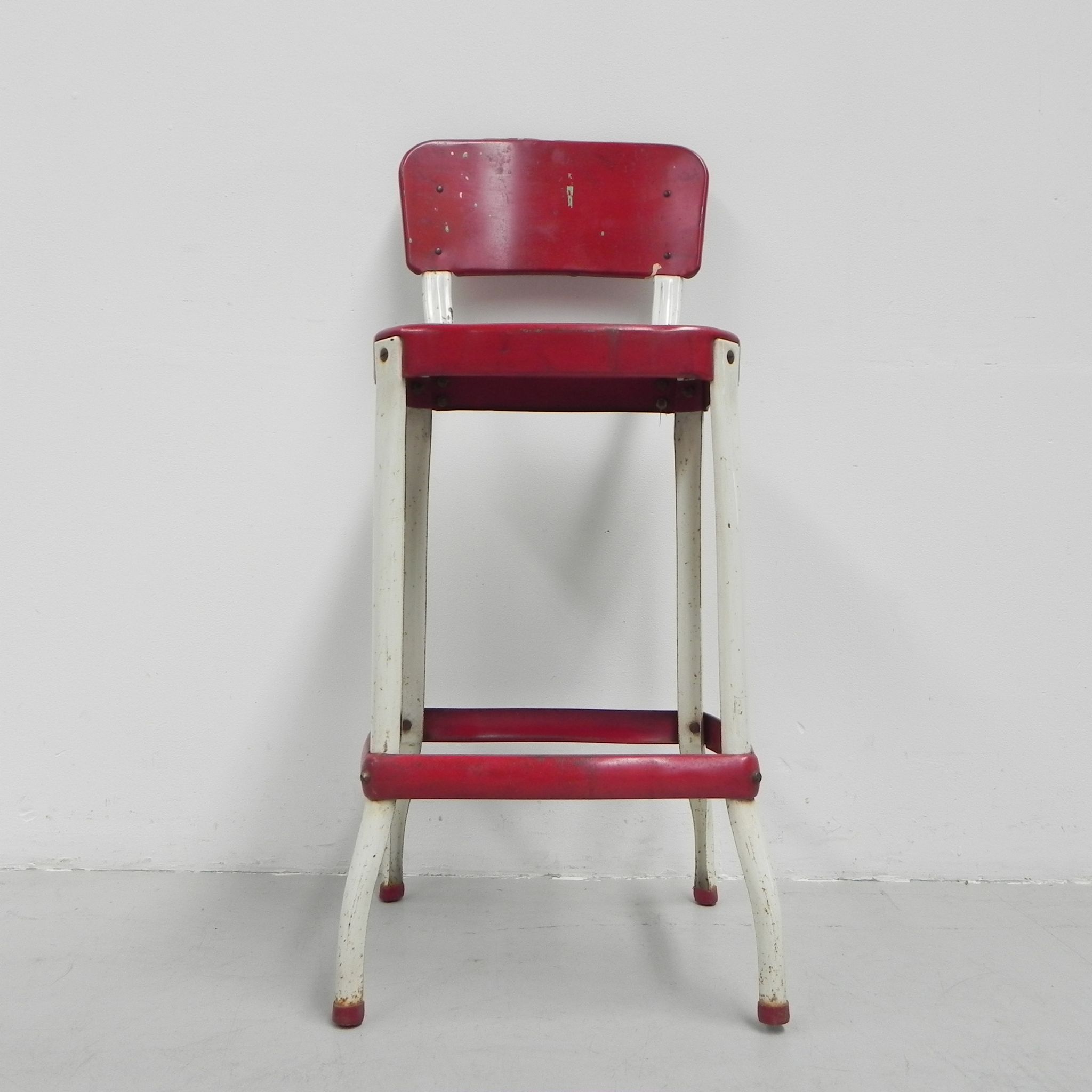 Industrial steel bar stool, stool, Cosco