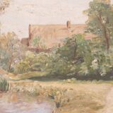 Landscape table "merchant woman on a path"