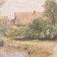 Landscape table "merchant woman on a path"