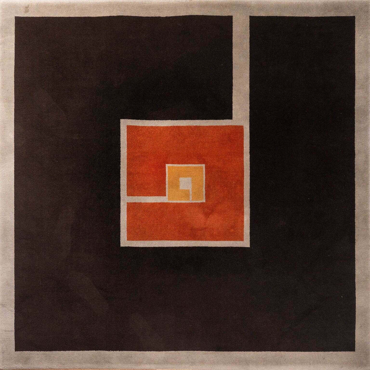 Geometric wool rug, France, c. 1970