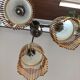 Brass and glass chandelier