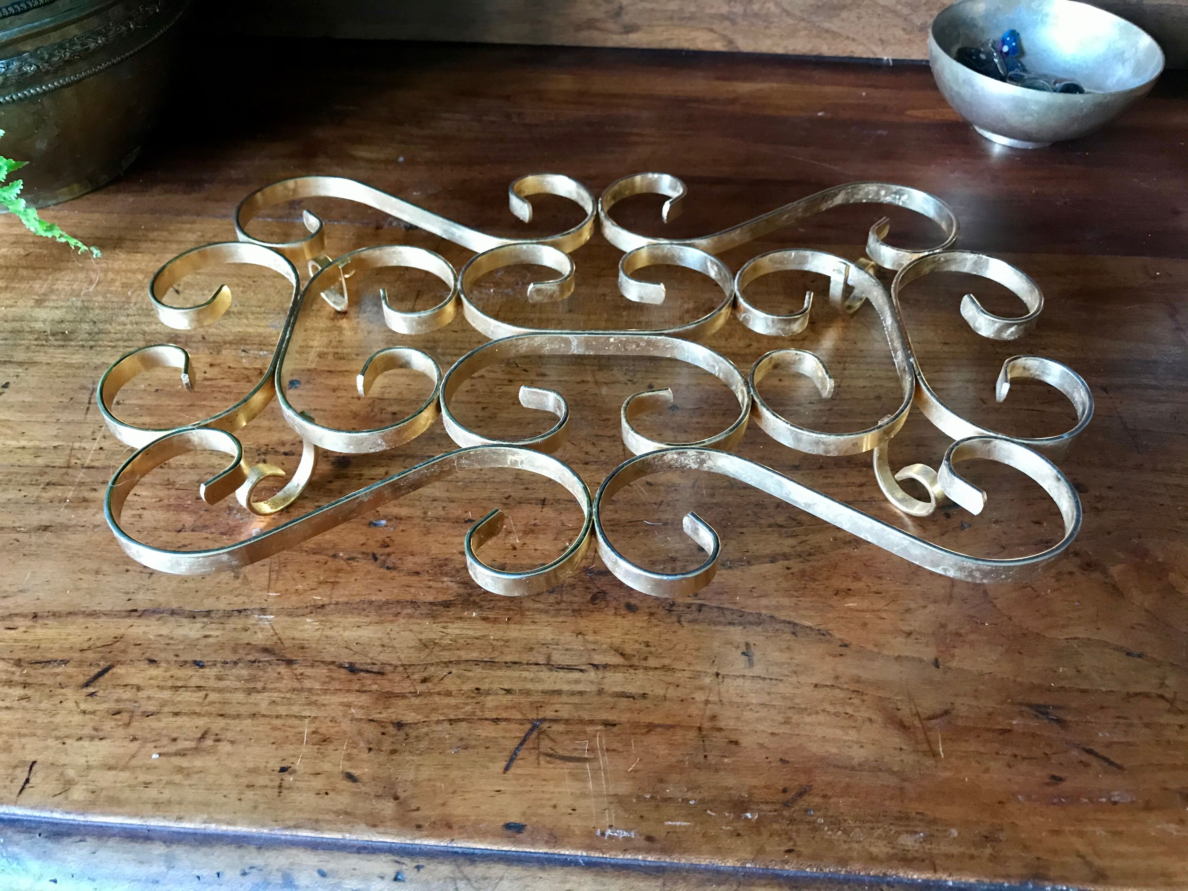 Under vintage brass plated