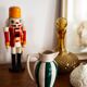 Vintage white and green ceramic porcelain vase from the mid-20th century, Germany, 1960s.