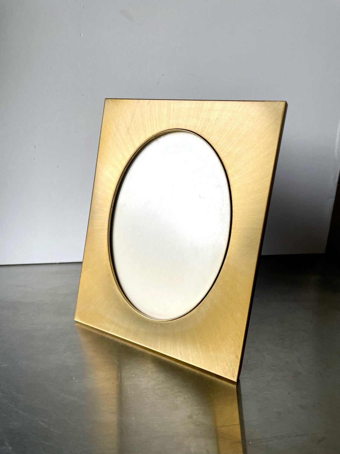 Danish Design vintage MCM  scandinavian brass frame 22.5 cm x 17 cm