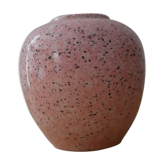 Speckled pink ceramic vase