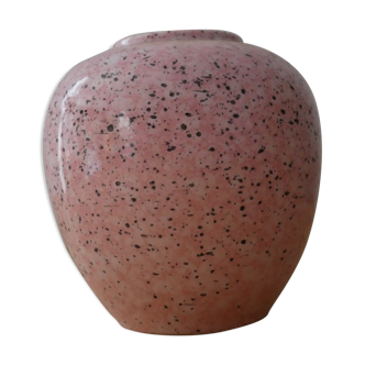 Vase en céramique rose moucheté