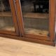 Victorian English mahogany display cabinet, elegant showcase furniture.