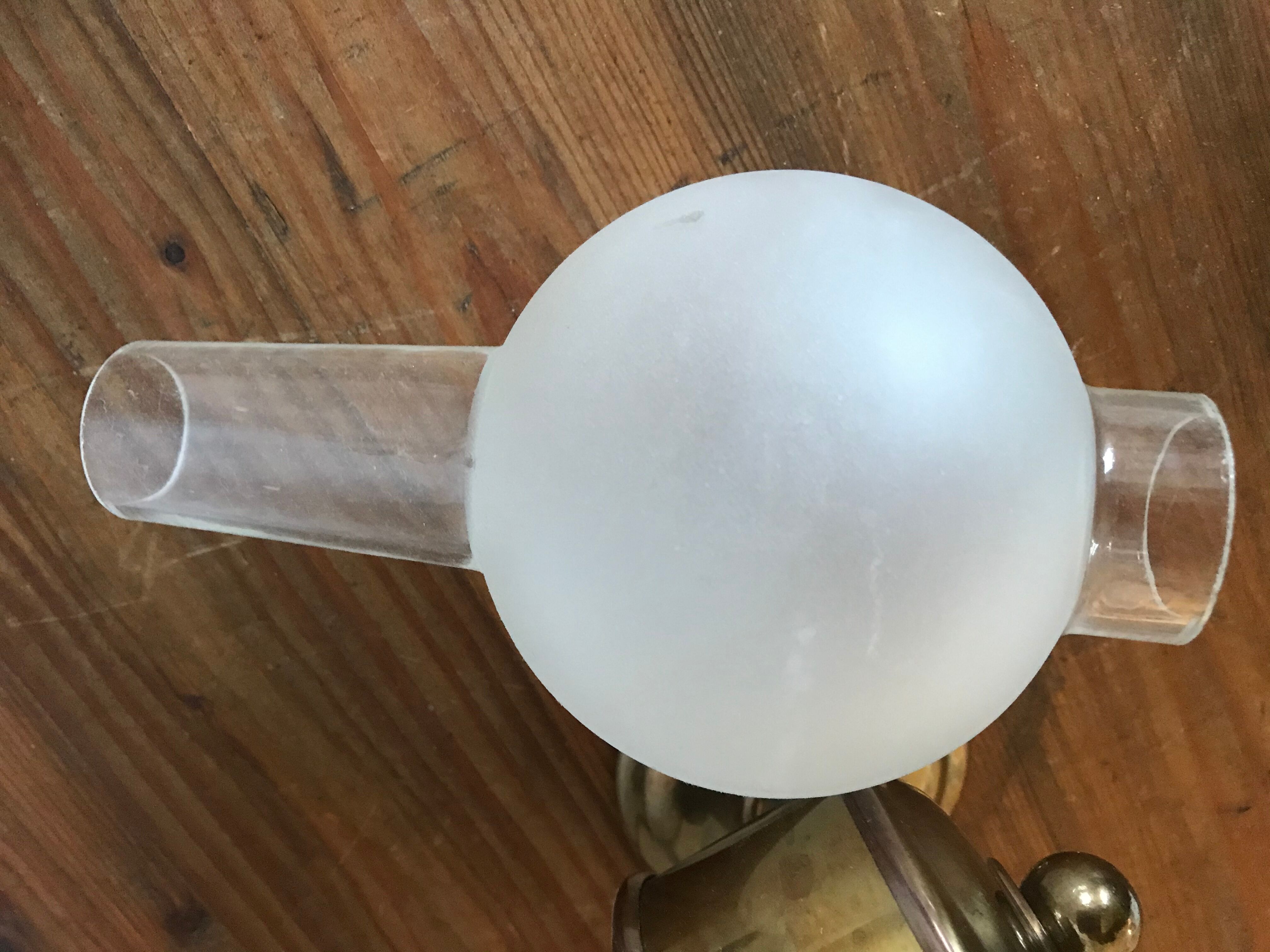 Old pair of brass wall light