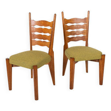 Paire de chaises par Guillerme et Chambron pour Votre Maison, France, 1950s