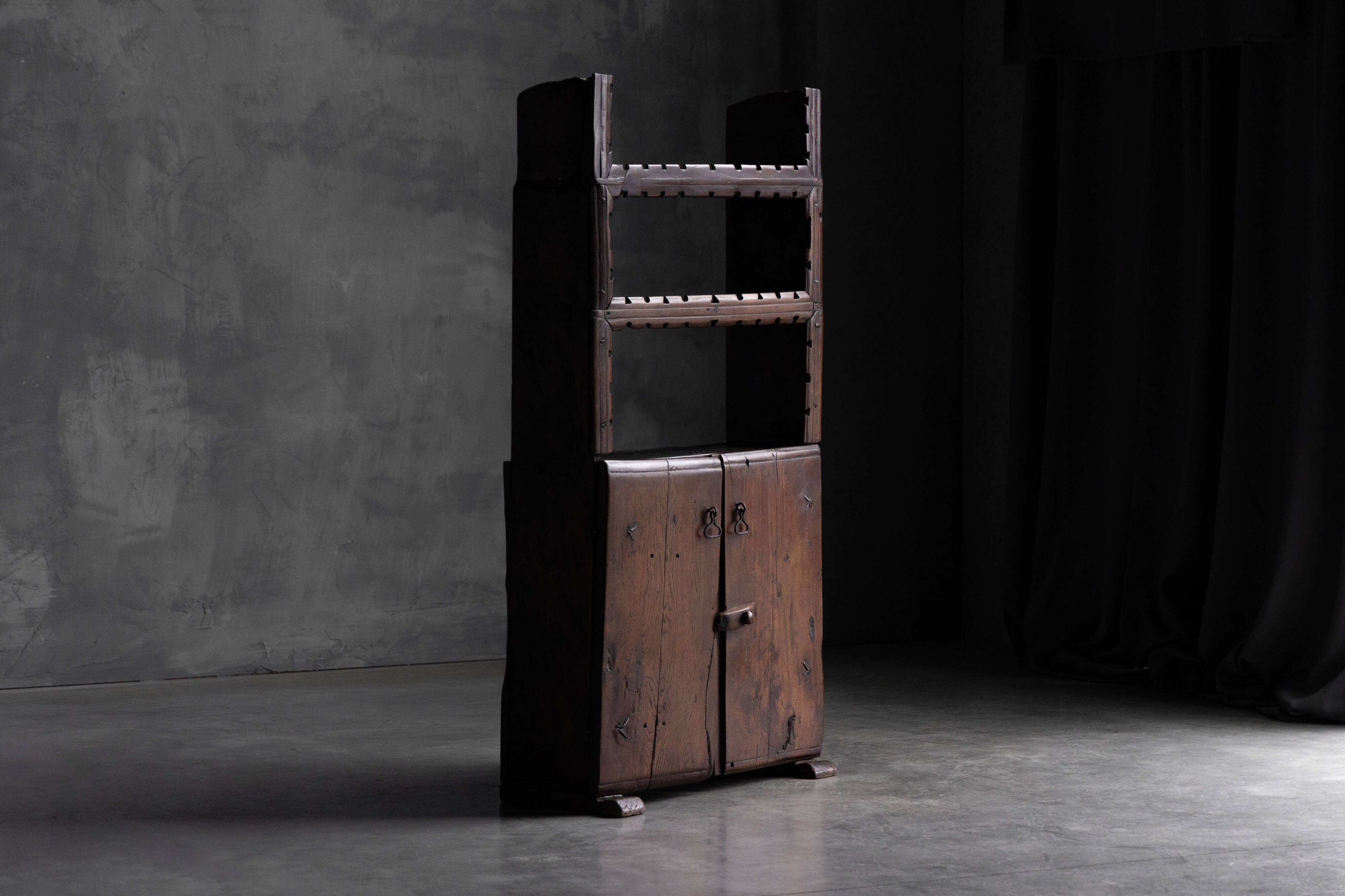 Antique Art Populaire Cabinet, France, 19th Century