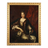 Ancient painting, portrait of a noble lady, 18th century.