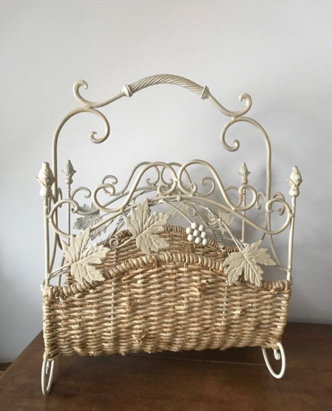 Wrought iron magazine rack