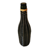 Vintage black and white braided Scoubidou bottle