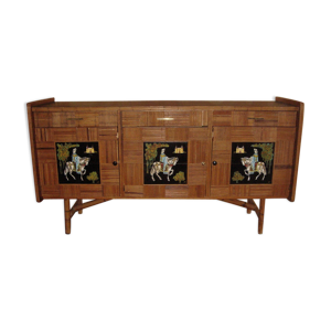 Enfilade en rotin 1950