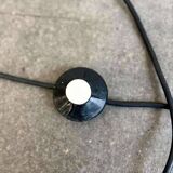 Vintage floor lamp: chrome & glass 'leclaire & schaefer'