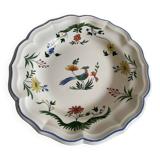 Grand plat Gien oiseaux paradis