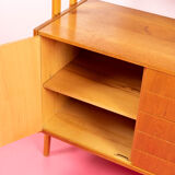 Vintage Mid Century wandkast door 'Jirak' voor 'Tatra'