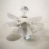 Vintage chromed flower lamp