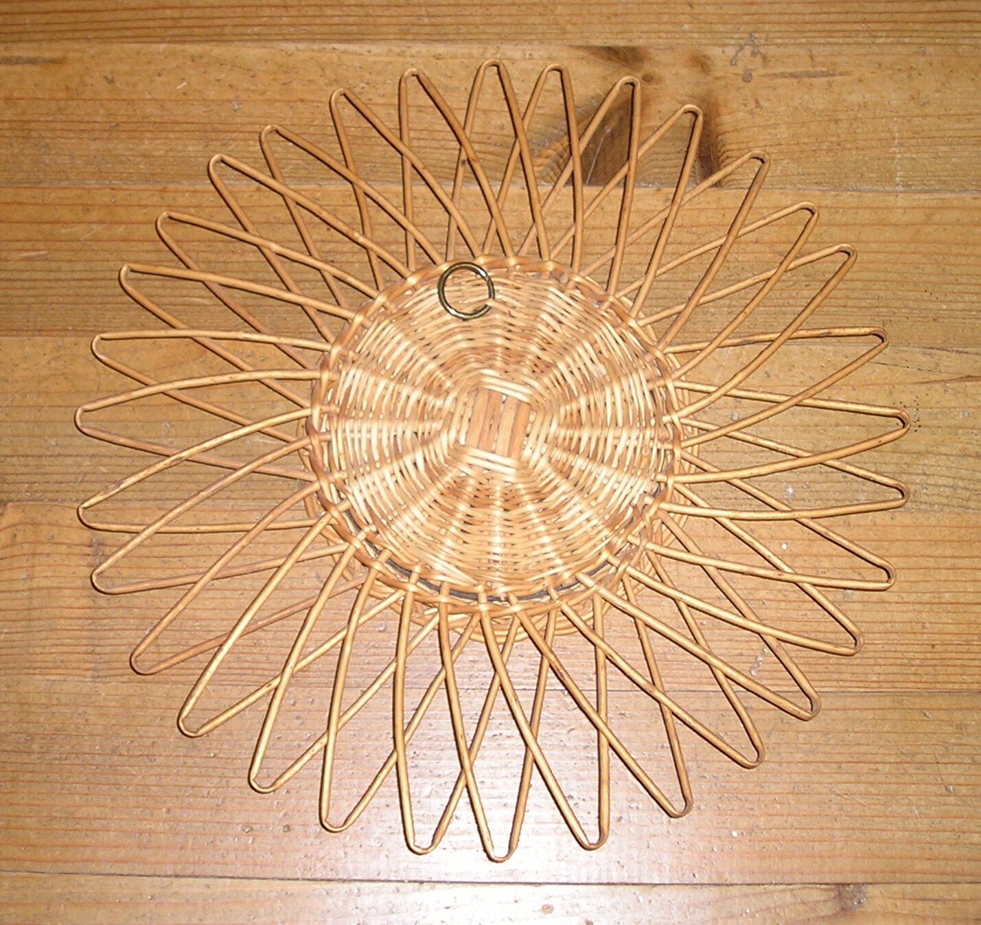 1970 wicker sun mirror