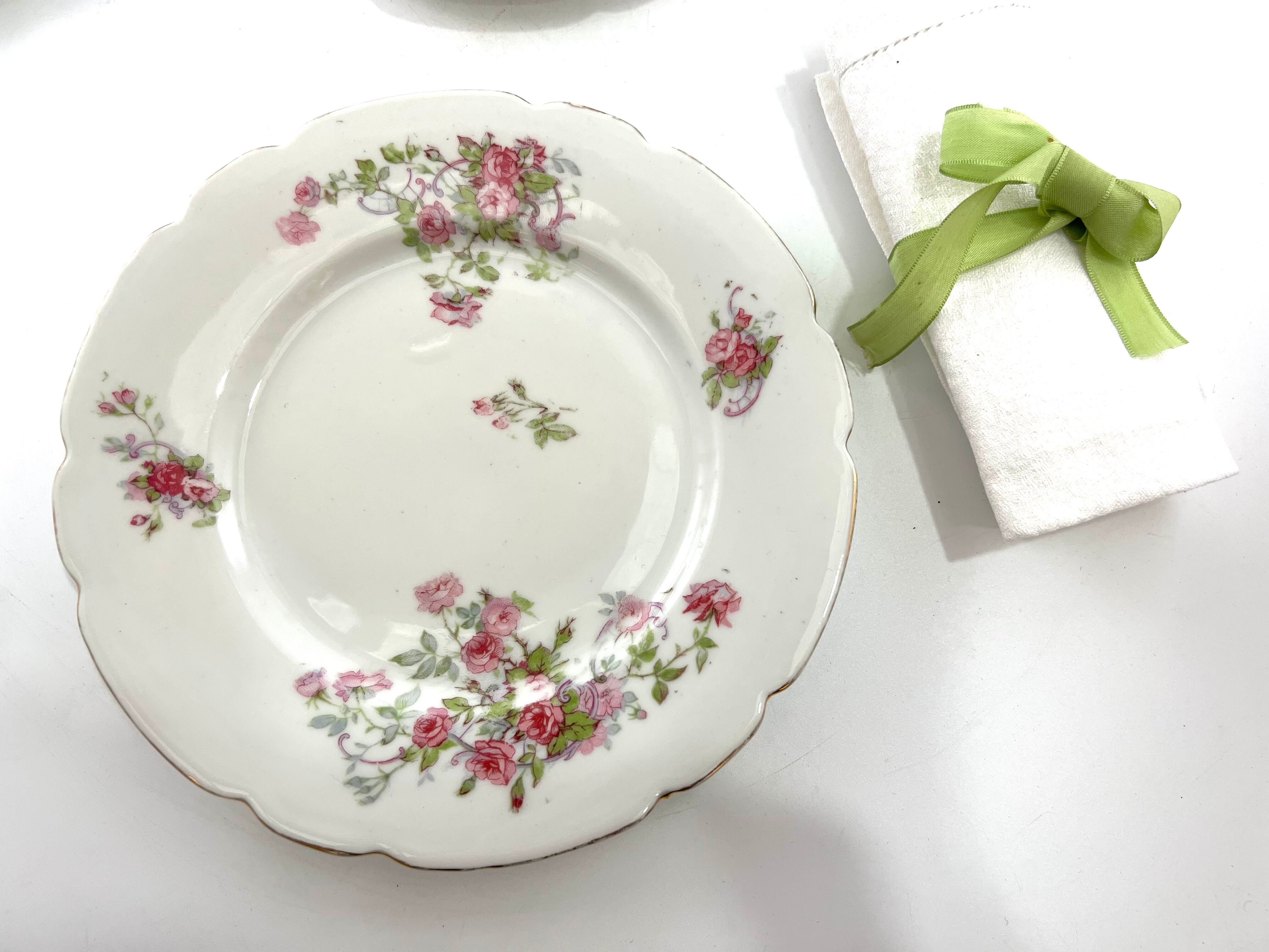 6 flower dessert plates