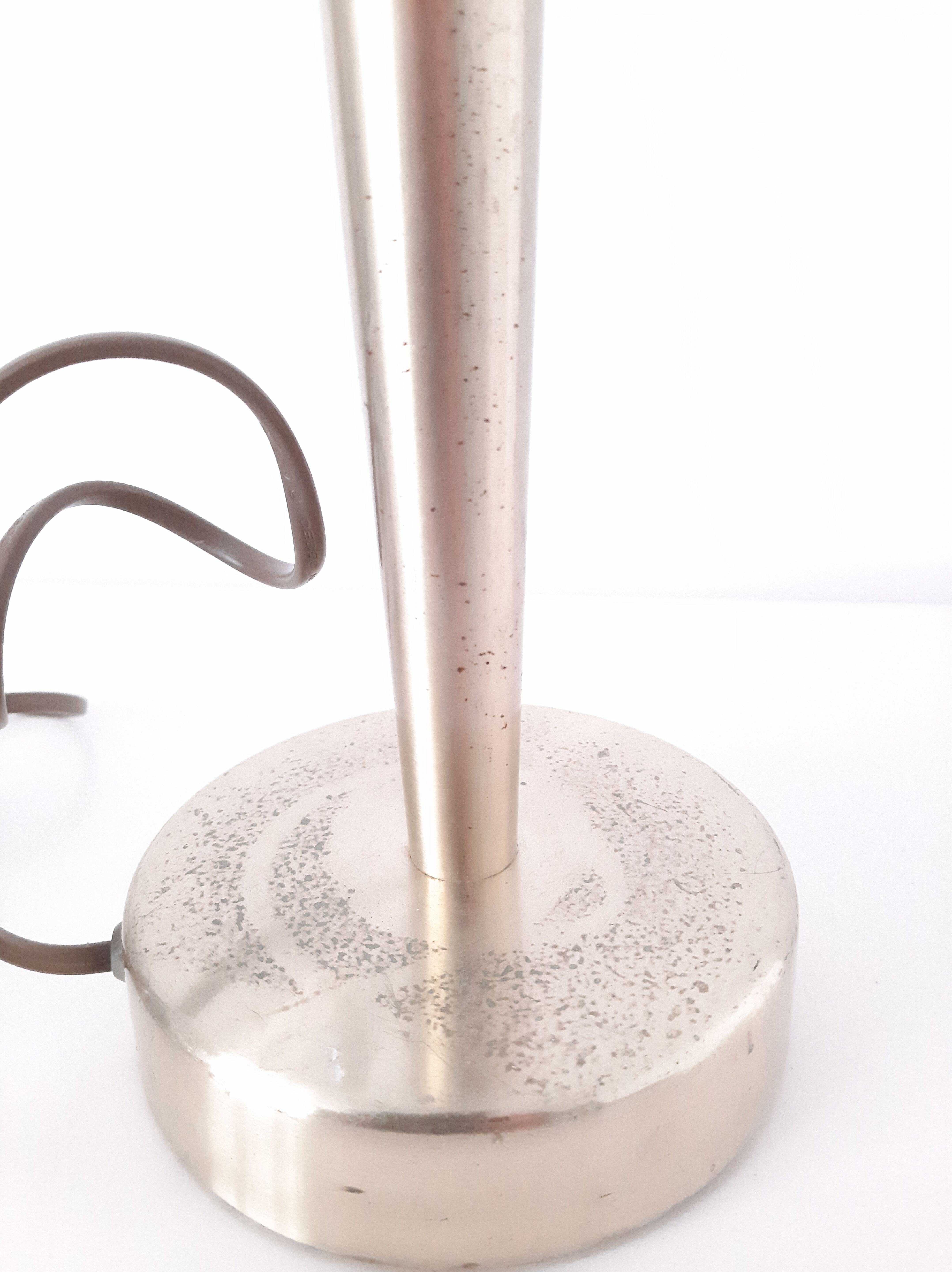 Foot golden metal bedside lamp