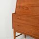 Scandinavian teak secrétaire with hidden mirror, 1960s