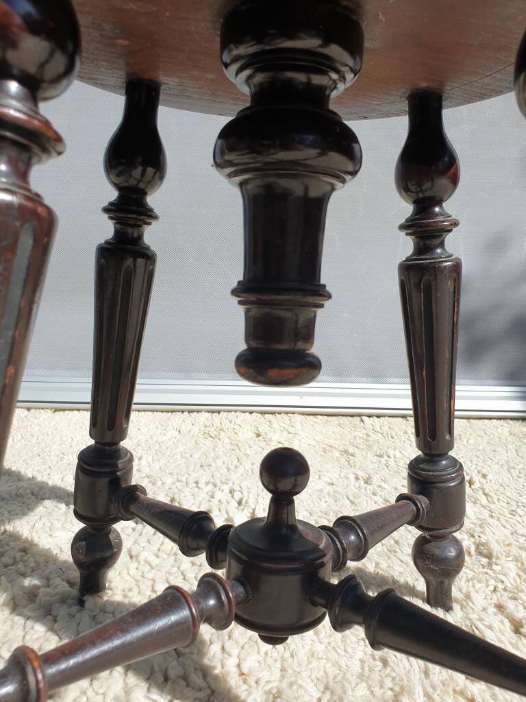 Napoleon III tapestry piano stool