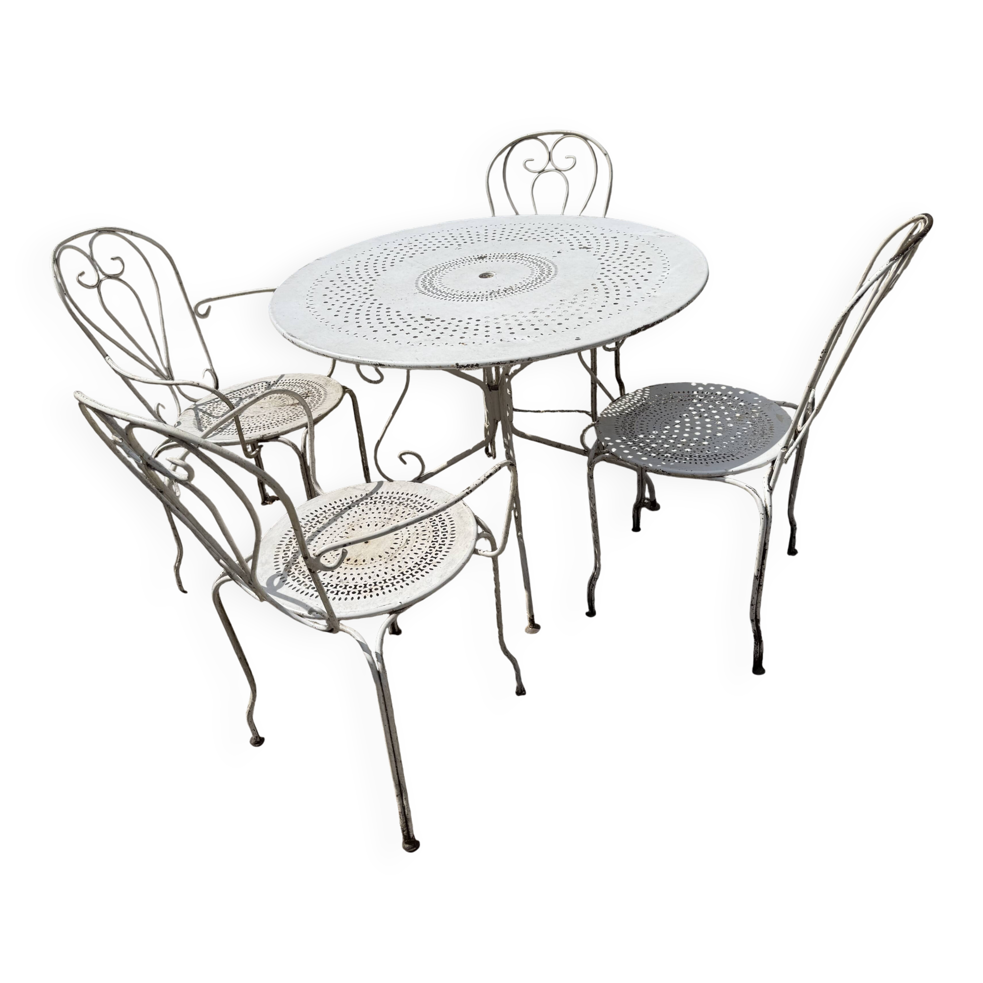 Wrought iron garden furniture