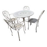 Wrought iron garden furniture