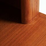 Teak Dyrlund highboard display case with shutter doors