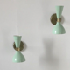 Pair Italian style years 50's Sconce Sage Green