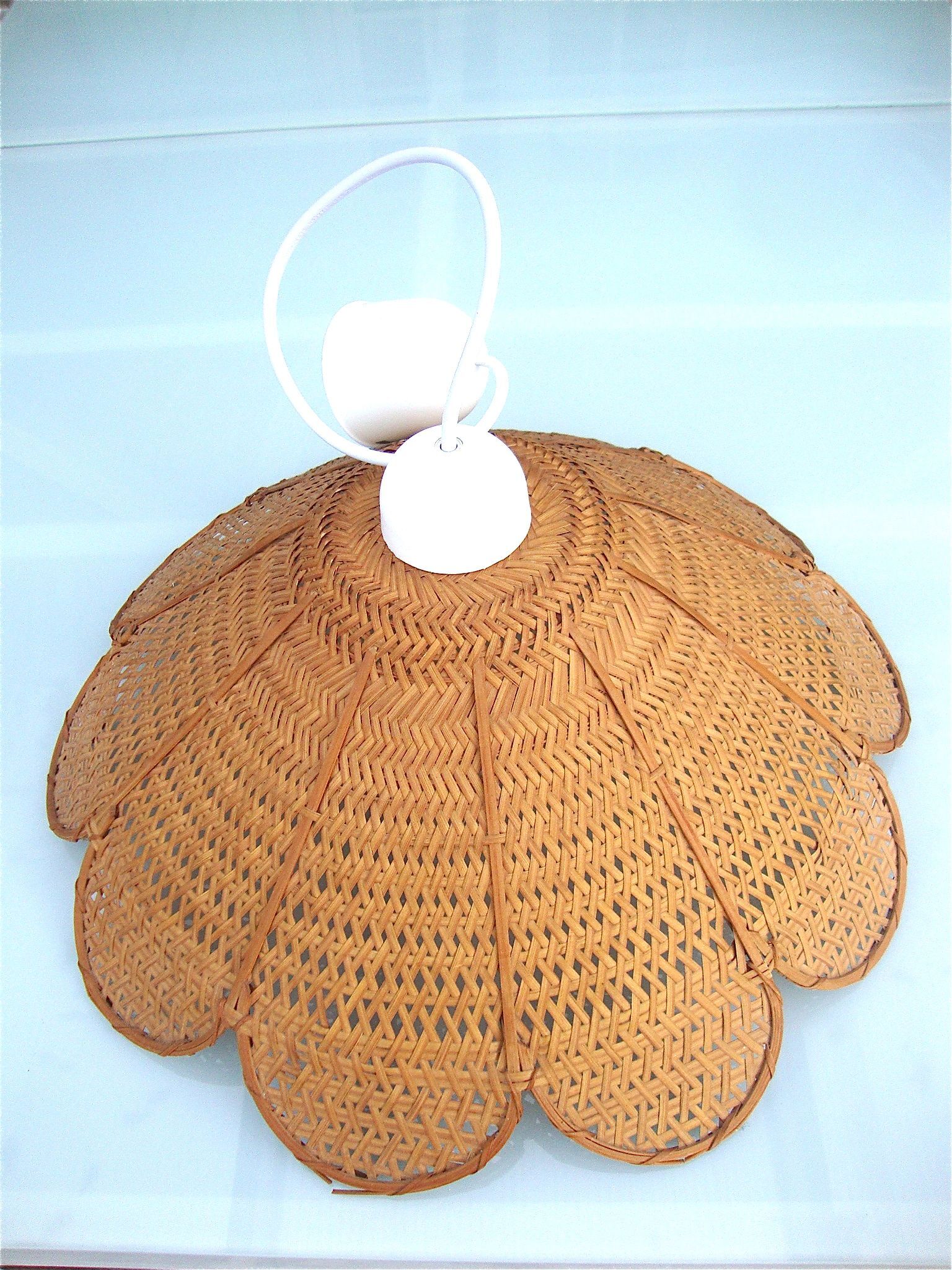 Vintage rattan flower hanging
