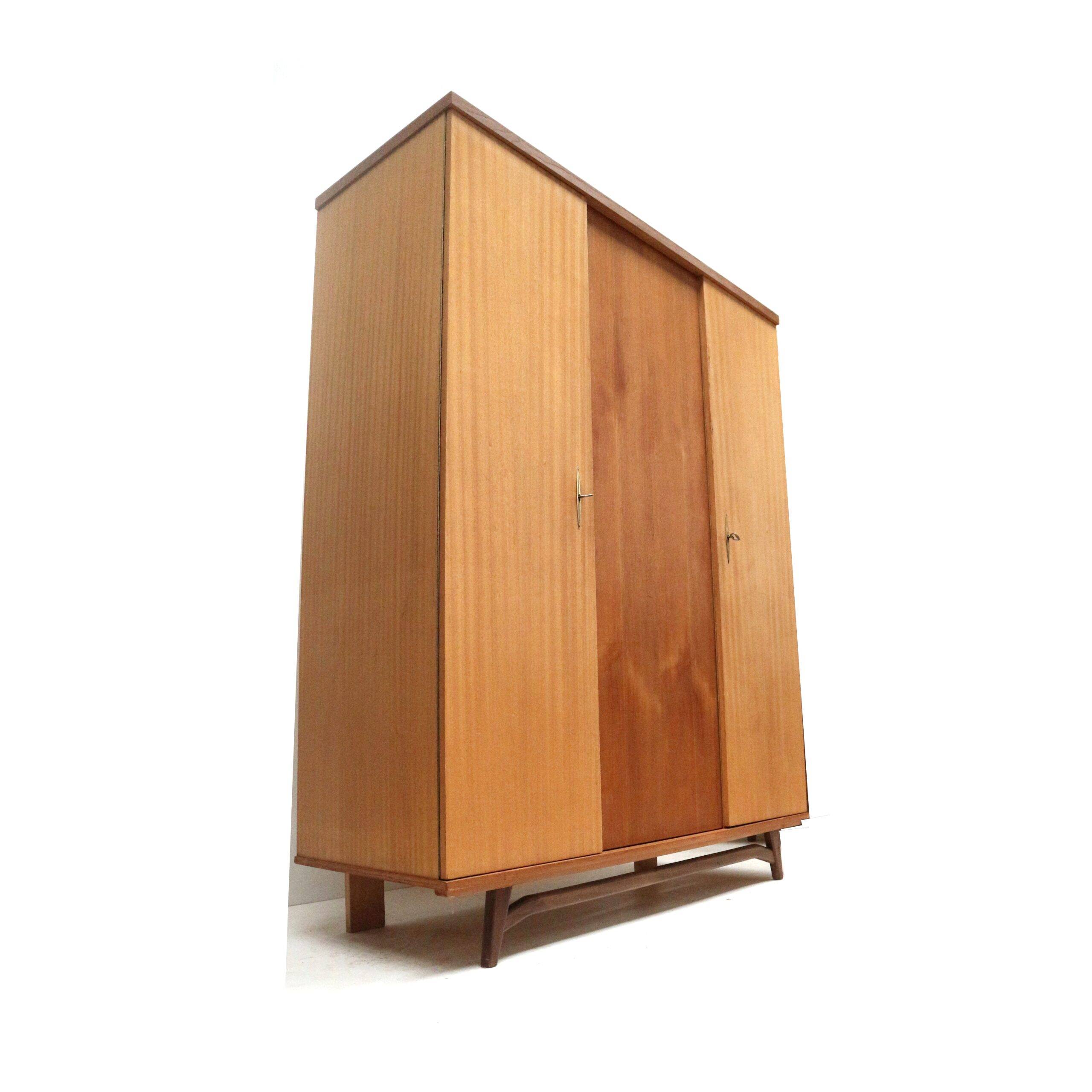 Vintage 3-door wardrobe from the 1960s