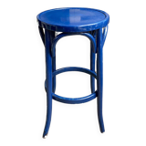 Sea stool in navy blue arched beech