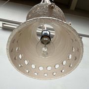 White ceramic pendant lamp in mid-century modern Danish style, 1960s.